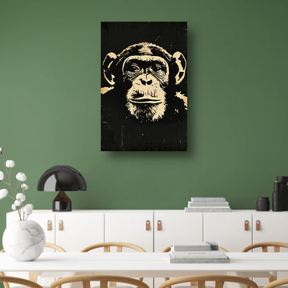 Reflectieve Blik van een Stedelijke Aap canvas