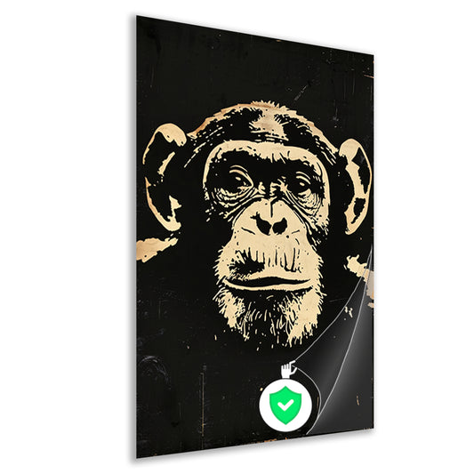 Reflectieve Blik van een Stedelijke Aap poster