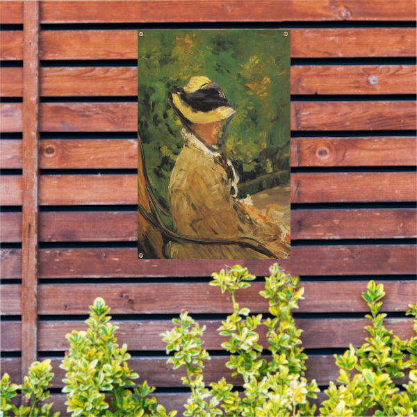 Mevrouw Édouard Manet in de Bellevue-tuin - Édouard Manet tuinposter