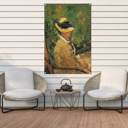 Mevrouw Édouard Manet in de Bellevue-tuin - Édouard Manet tuinposter