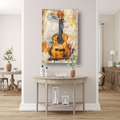 Kleurrijk Abstract gitaar  poster