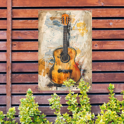 Kleurrijk Abstract gitaar  tuinposter