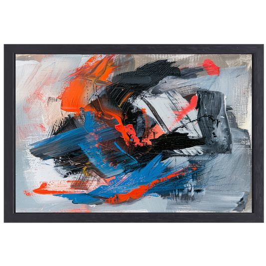 Abstracte Lijnencompositie canvas met baklijst