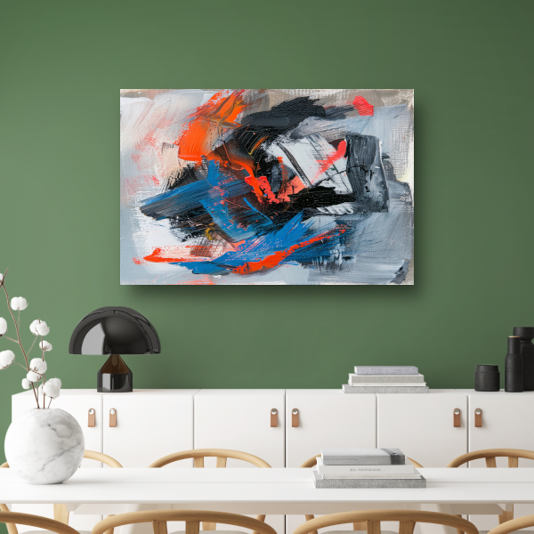 Abstracte Lijnencompositie canvas