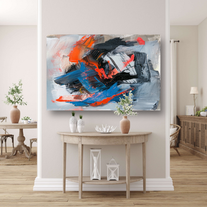 Abstracte Lijnencompositie canvas