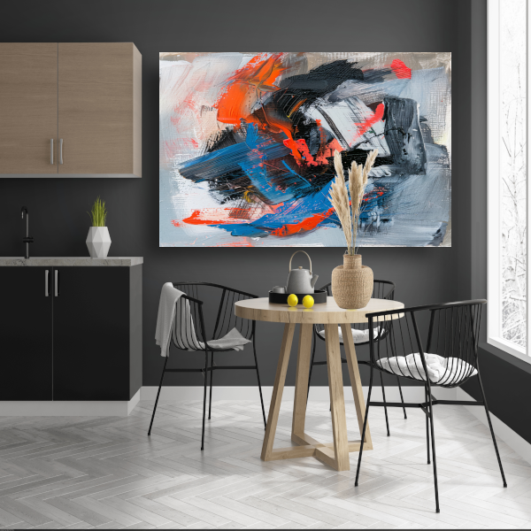 Abstracte Lijnencompositie canvas