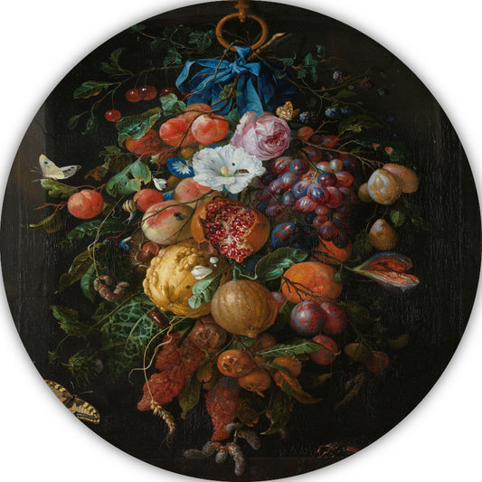 Festoen van vruchten en bloemen - Jan Davidsz. de Heem forex muurcirkel