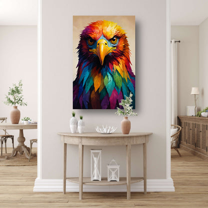 Explosie van Kleur: Abstracte Adelaar poster
