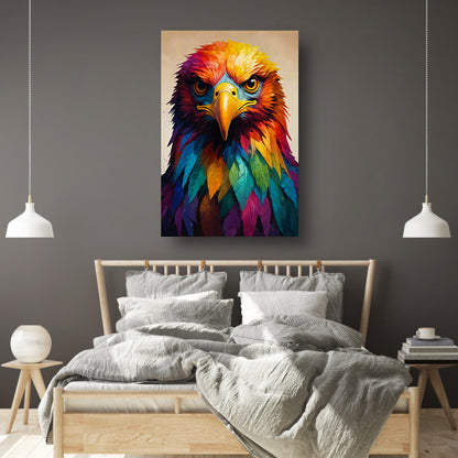 Explosie van Kleur: Abstracte Adelaar poster