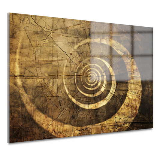 Minimalistische Houten Spiraal acrylglas