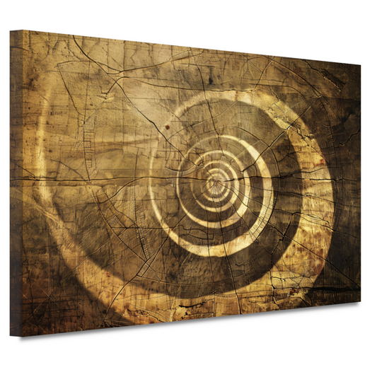 Minimalistische Houten Spiraal canvas
