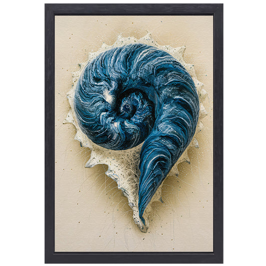Hypnotiserende Spiralen en Dynamische Spetters canvas met baklijst