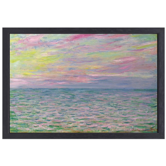 Zonsondergang op zee, bij Pourville - Claude Monet canvas met baklijst