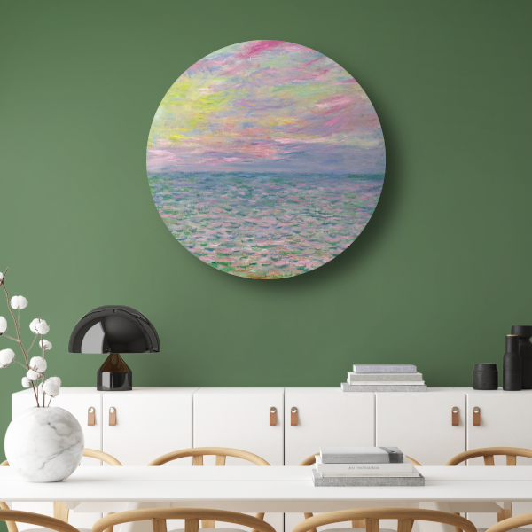 Zonsondergang op zee, bij Pourville - Claude Monet forex muurcirkel