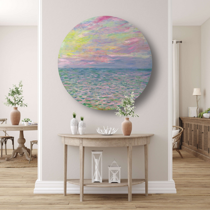 Zonsondergang op zee, bij Pourville - Claude Monet forex muurcirkel