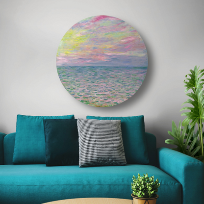 Zonsondergang op zee, bij Pourville - Claude Monet forex muurcirkel
