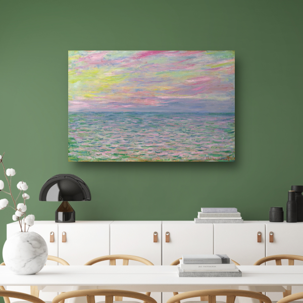 Zonsondergang op zee, bij Pourville - Claude Monet poster