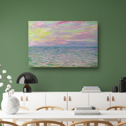 Zonsondergang op zee, bij Pourville - Claude Monet poster