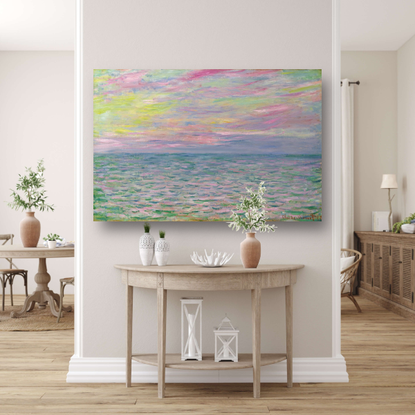 Zonsondergang op zee, bij Pourville - Claude Monet poster