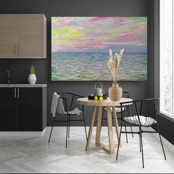 Zonsondergang op zee, bij Pourville - Claude Monet poster