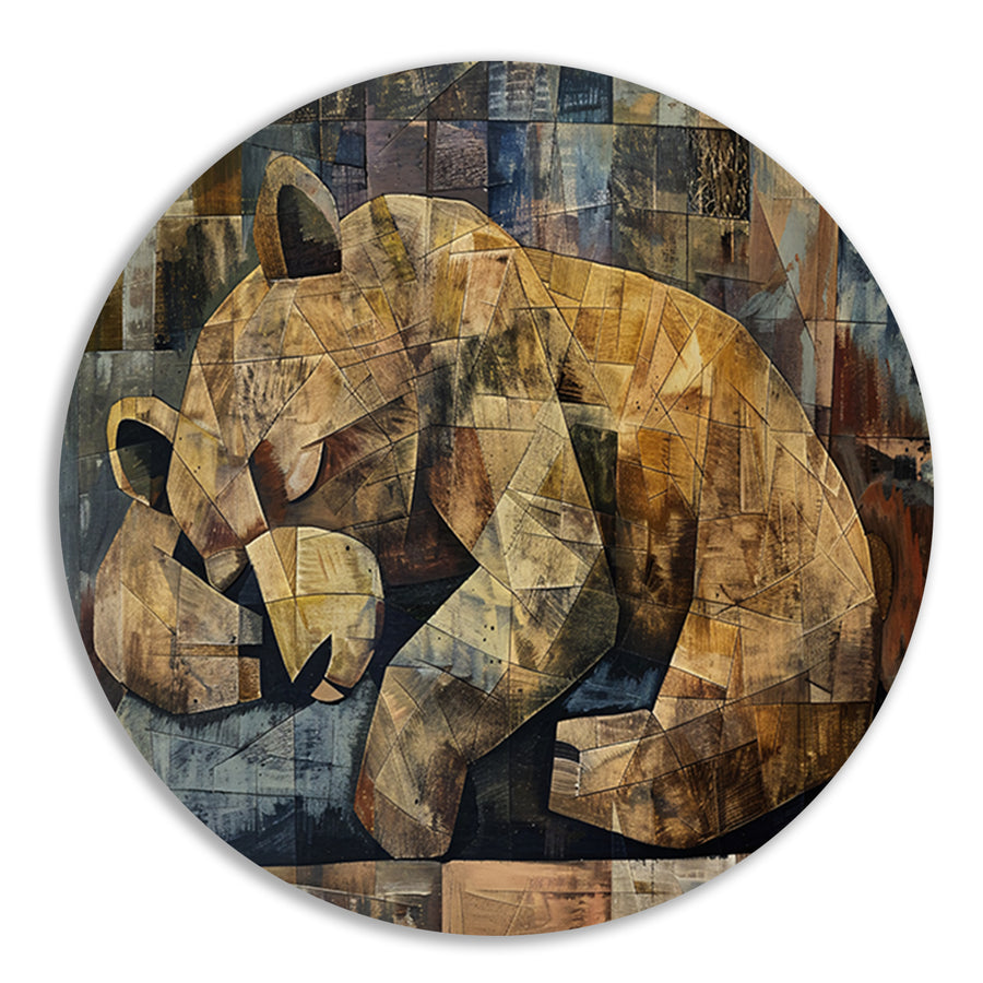 Abstracte beer in geometrische vormen forex muurcirkel