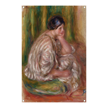 Vrouw in oosterse klederdracht - Pierre-Auguste Renoir tuinposter