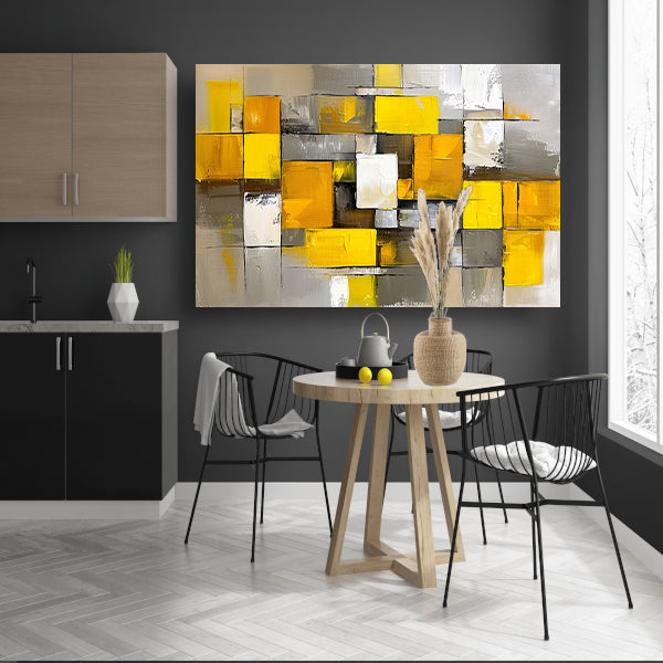 Abstracte kleurrijke rechthoeken in moderne stijl poster