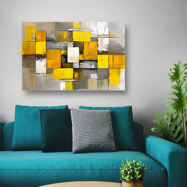 Abstracte kleurrijke rechthoeken in moderne stijl poster