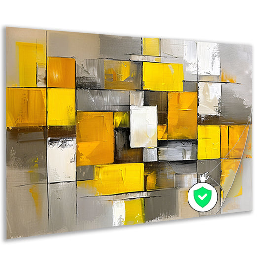 Abstracte kleurrijke rechthoeken in moderne stijl poster