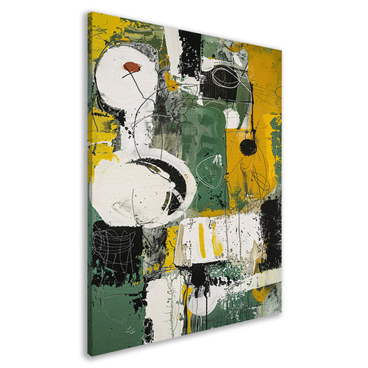 Abstract dynamisch schilderij met levendige kleuren canvas
