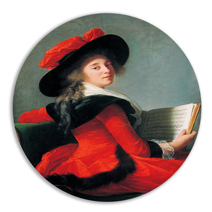 Portret van de Baronne de Crussol - Élisabeth Louise Vigée Le Brun aluminium muurcirkel