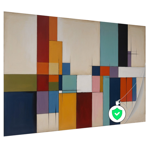 Harmonie in Abstracte Geometrie en Kleur poster