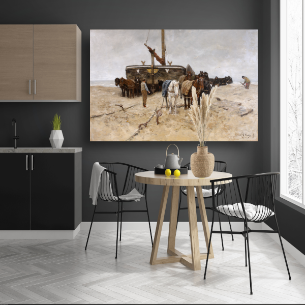 Bomschuit op het strand - Anton Mauve acrylglas