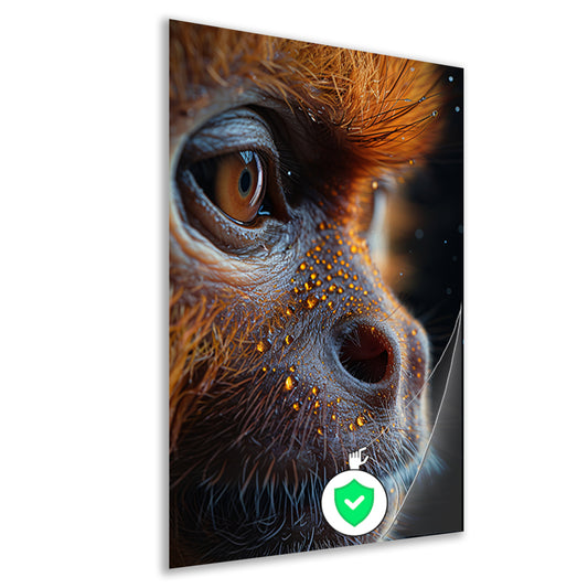 Detailrijk Oog in Oranje en Zwart poster