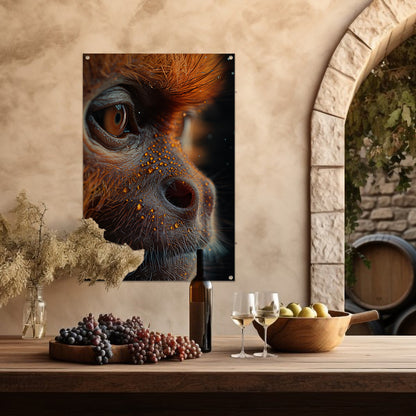 Detailrijk Oog in Oranje en Zwart tuinposter