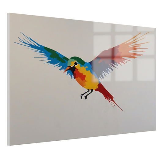 Kleurrijke Vlucht van een Abstracte Vogel acrylglas