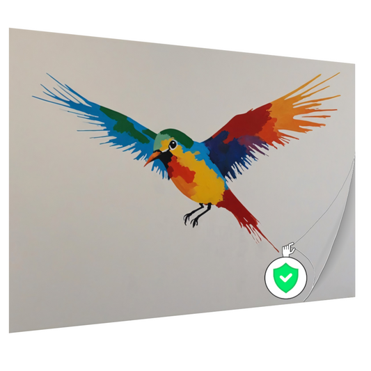 Kleurrijke Vlucht van een Abstracte Vogel poster