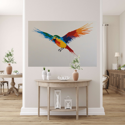 Kleurrijke Vlucht van een Abstracte Vogel poster