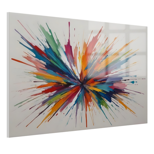 Kleurexplosie: Abstracte Symfonie in Levendige Tinten acrylglas