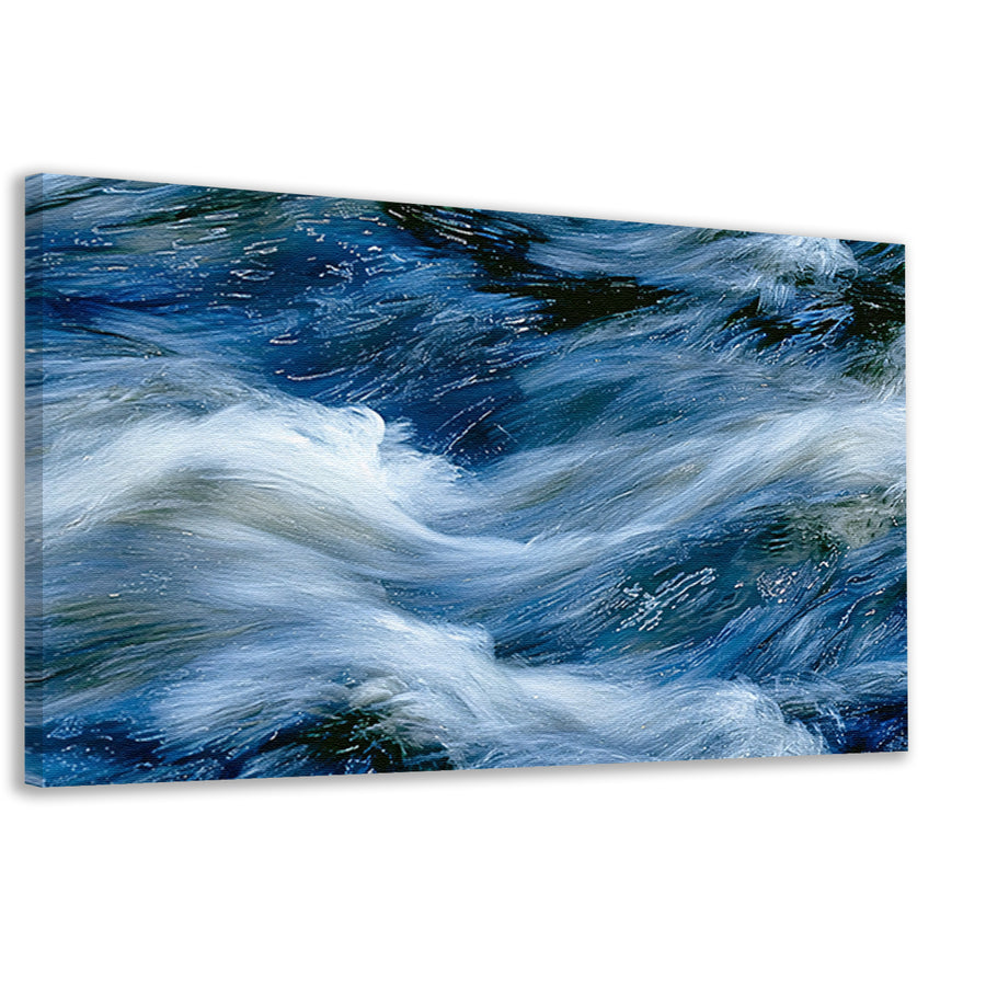 Abstracte golfbeweging van stromend water canvas