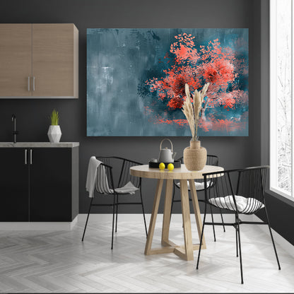 Prachtige digitale kunst van kleurrijke boom canvas met baklijst