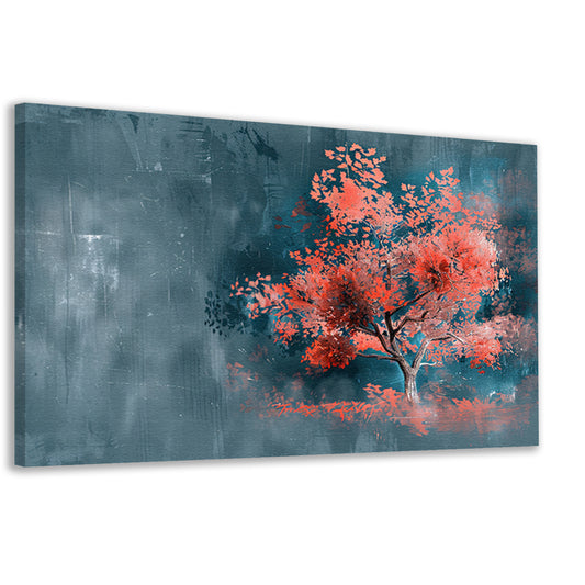 Prachtige digitale kunst van kleurrijke boom canvas