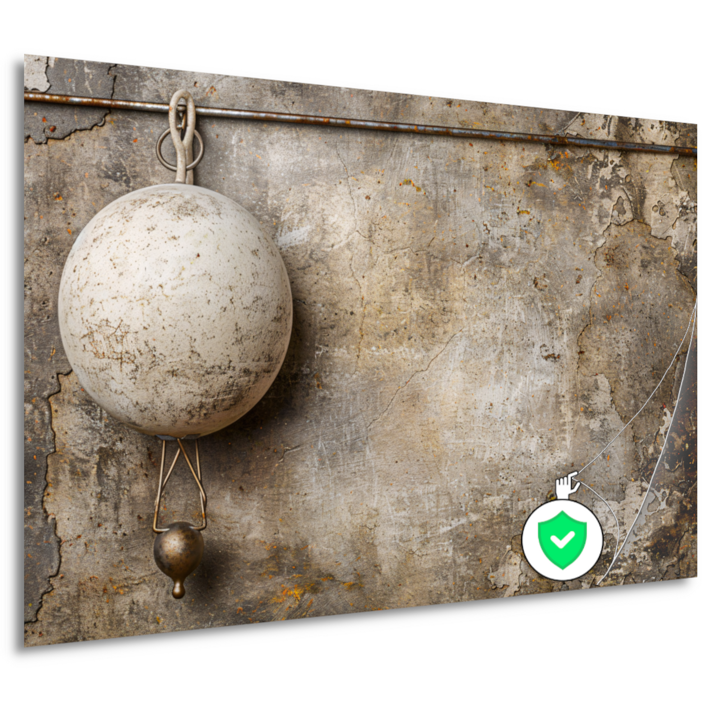 Minimalistische witte bal poster
