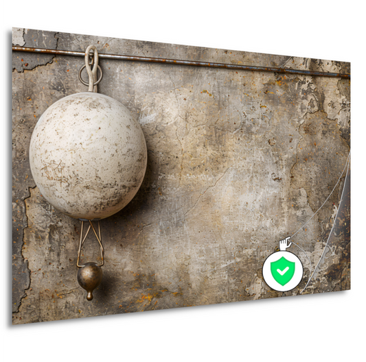 Minimalistische witte bal poster