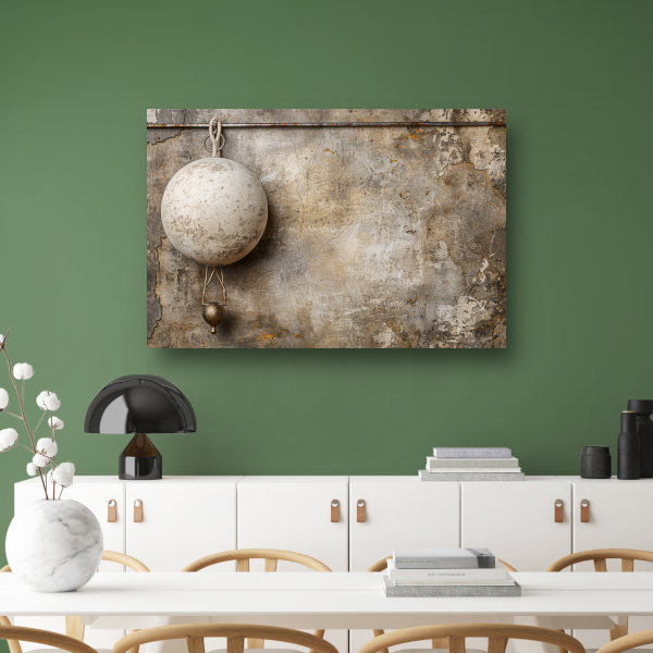 Minimalistische witte bal poster