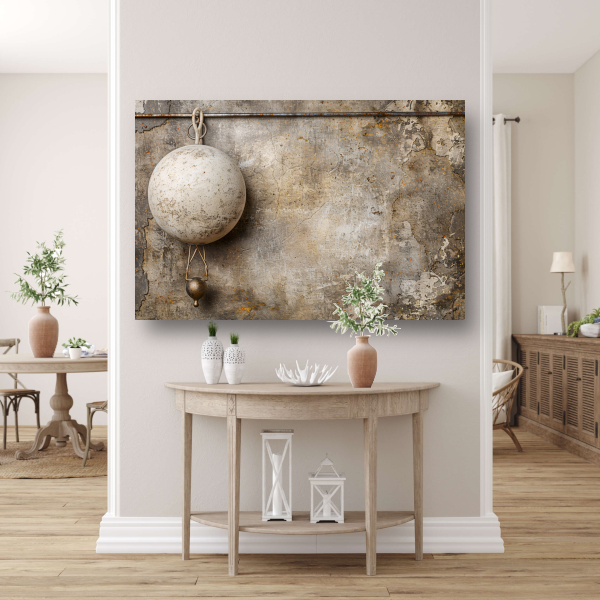 Minimalistische witte bal poster