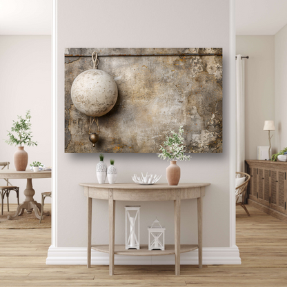 Minimalistische witte bal poster