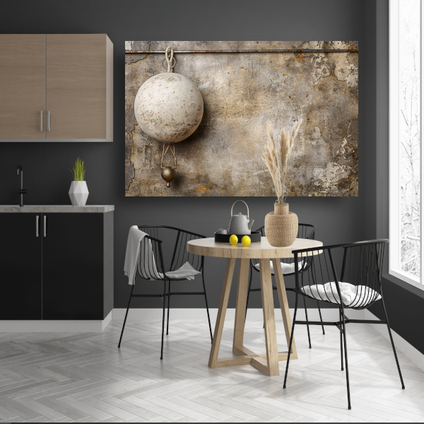 Minimalistische witte bal poster