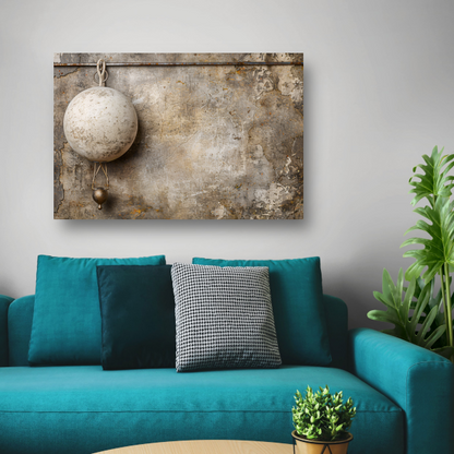 Minimalistische witte bal poster