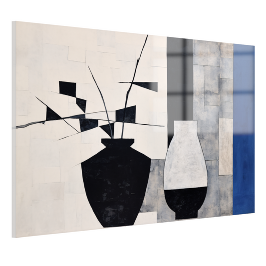 Monochrome Vazen en Dynamische Bloemen acrylglas